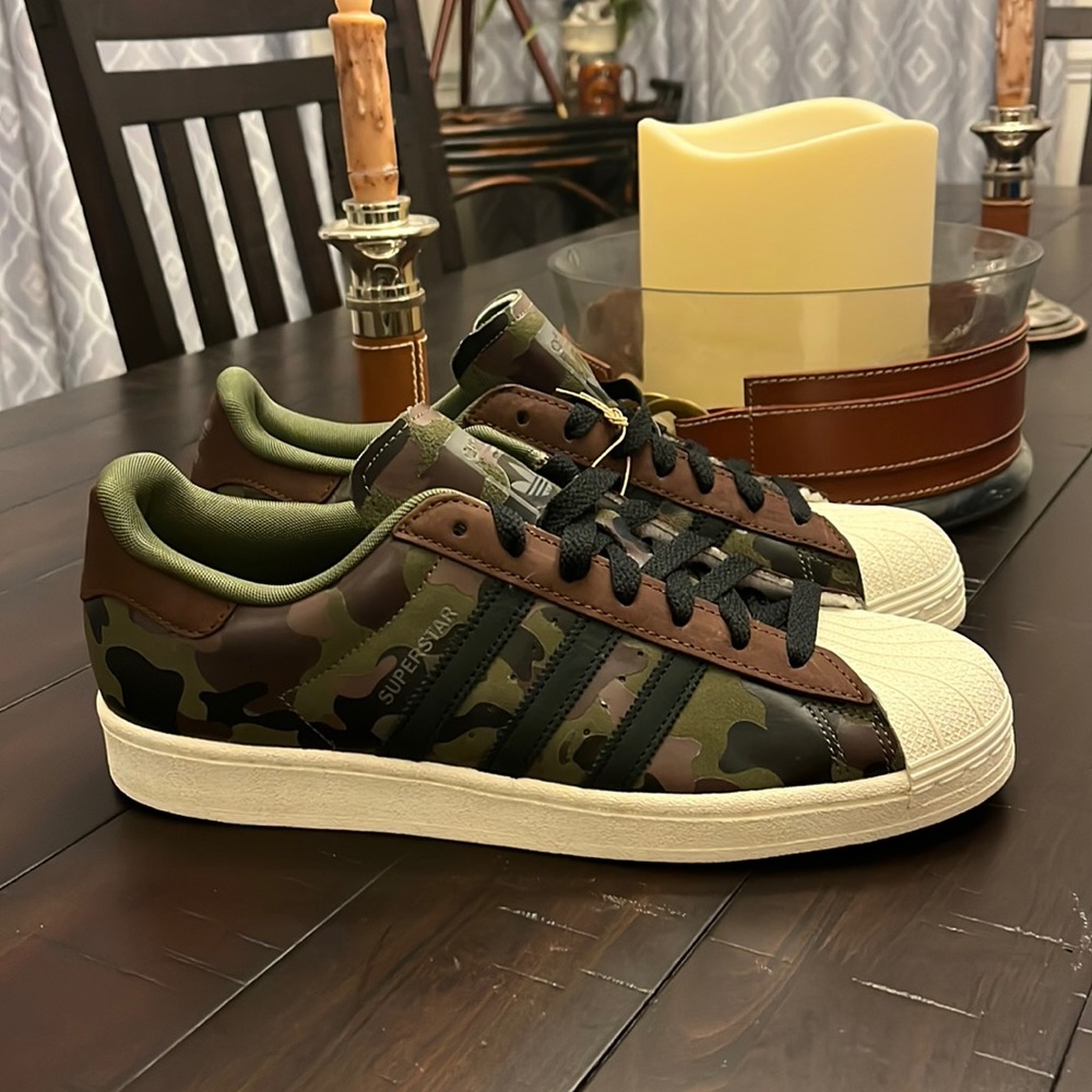 Adidas Superstar Shoes Sneakers HQ8866 new camo camouflage Mens Sizes - Picture 3 of 12